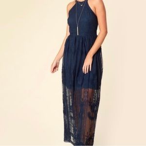 Navy Long Altard State Dress Large